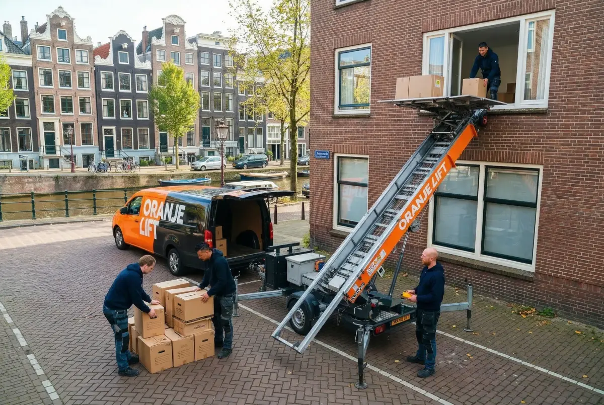 Verhuislift bij appartement Schiedam